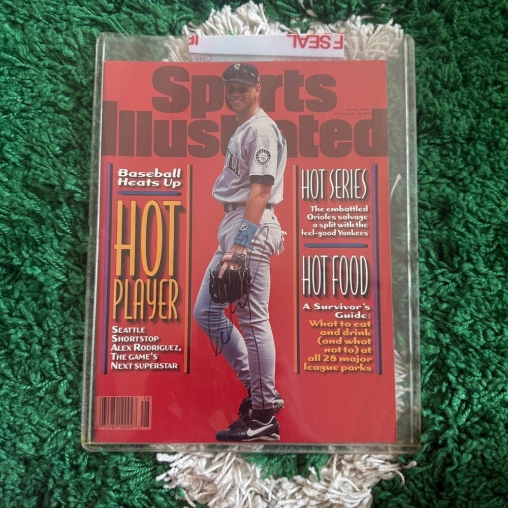 Sports Illustrated Magazine Alex Rodriguez July 8 1996 Red Good Signed Mariners